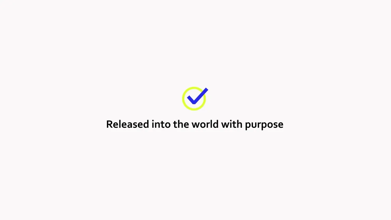 QED Vault film frame: Released into the world with purpose