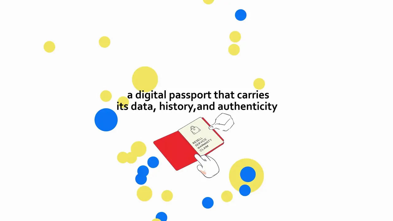 QED Vault film frame: a digital passport that carries data, history and authenticity